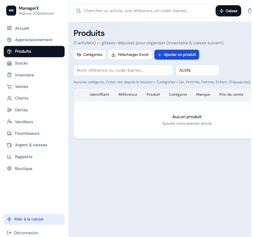 Catalogue produits